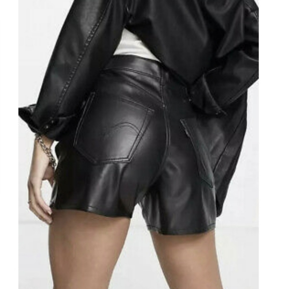 Levis faux leather shorts